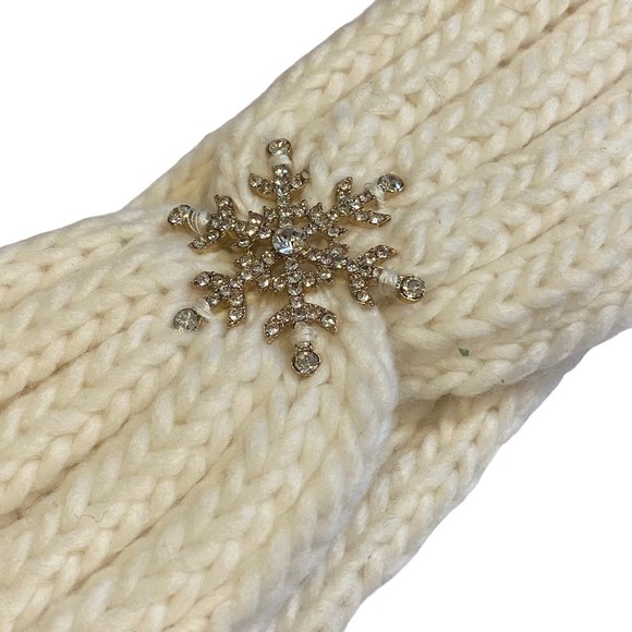 Charter Club White Jeweled Winter Headwrap NWT - Picture 2 of 5